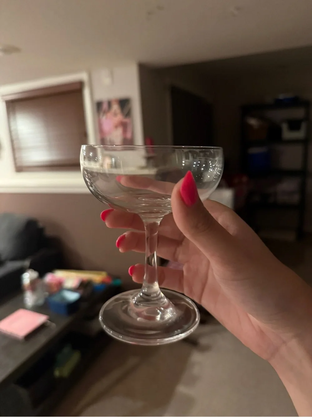 Clear Glass Coupe Cocktail Glasses - Set of 4